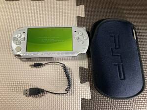 SONY PSP-3000 パールホワイト 動作確認ジャンク品 USB充電ケーブル付き