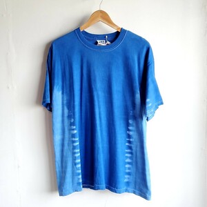 291◆JOE'S STUFF タイダイ 半袖Tシャツ sizeXL 青系 中古 USED 古着 ビッグサイズ オーバーサイズ