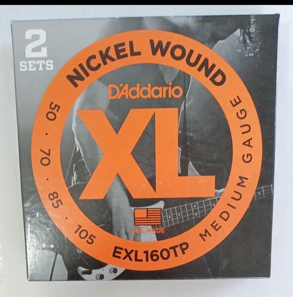 ２セット入り ダダリオ ベース弦 D Addario EXL160TP