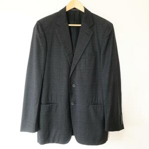 GIANNI VERSACE Gianni Versace spring summer tailored jacket suit jacket thin .. pattern single 2B unlined in the back charcoal series 