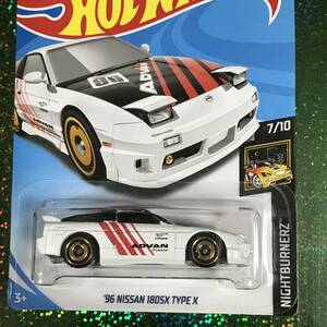 [E-214W] '96 NISSAN 180SX TYPE X, ADVAN, ホワイト, ベーシックカー【ホットウィール】