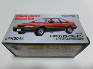 トミカ リミテッド ヴィンテージ ネオ 1/64 トヨタ カローラレビン 2ドア GT-APEX 85年式 赤/黒 新品