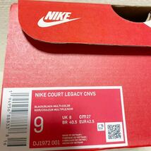 NIKE COURT LEGACY キャンパス　ナイキ　スニーカー 27cm US9 黒　ブラック　black コートレガシー_画像10