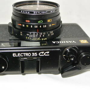 分解整備済 ヤシカ エレクトロ35CC黒 モルト張替済 フィルター・電池付の画像3