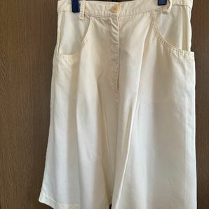 クリッツアジーンズ　krizia Jeans クリーム色　膝丈スカート　M