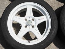 ★TRD Sports T3 RAYS 16インチ OF+45 PCD100 4H ホワイト 中古品_画像4