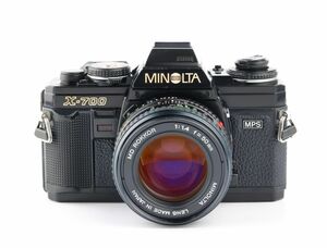06342cmrk MINOLTA New X-700 + MD ROKKOR 50mm F1.4 MF一眼レフカメラ 標準レンズ