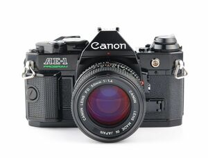 06568cmrk Canon AE-1P PROGRAM + New FD 50mm F1.4 MF一眼レフ フイルムカメラ 標準レンズ