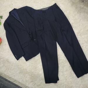 ISSEY MIYAKE navy center Press suit jacket pants 