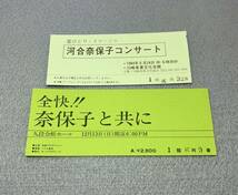 河合奈保子　コンサート チケット　2枚　九段会館ホール 川崎産業文化会館　　昭和 アイドル 当時物　レトロ　_画像1