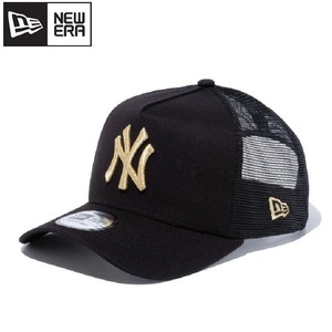 NEWERA ニューエラ 9FORTY ニューヨーク ヤンキース NY MLB メッシュ キャップ CAP 帽子 野球 ユニセックス 黒 ブラック ゴールド