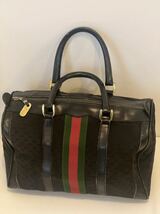 グッチ GUCCI オールドグッチ シェリーライン ハンドバッグ 黒　ブラック_画像6