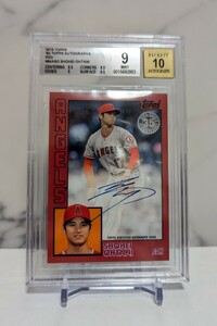 2019 Topps '84 Red Shohei Ohtani Auto /25 #84 ASO BGS 9 MINT 大谷翔平