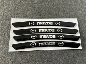 ★マツダ MAZDA★43★ ホイールリムステッカー 装飾バッジデカールスタイリング 傷を隠す 4枚セット 90ｍｍ アルミ 車用