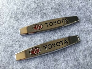 ★トヨタ TOYOTA★68★ 金属ステッカー エンブレム デカール 2枚セット 車用装飾 プレート スクラッチを隠す シール装飾