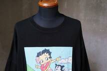 ローカルモーション Local Motion HAWAII ベティブープ Betty Boop 黒 ブラック コットン 半袖 Tシャツ L XL_画像3