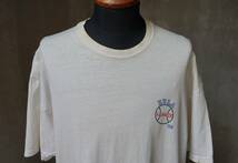 90s USA製 レインスプーナー REYN Spooner 白 ホワイト HULA League '56 染み込みプリント Tシャツ L _画像5