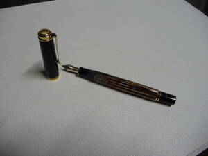 Pelican Fountain Pen M400 Brown Striped Fnib Subellan