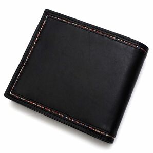 C05291W 未使用品 Paul Smith/レザーウォレット 2つ折り財布 ブラック BPS272 ポールスミス メンズの画像2