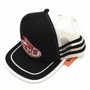 D0566S 新品 23SS DEUS EX MACHINA/キャップ【サイズ：ONE SIZE】ブラック/ホワイト DMP237719 SLIPSTREAM TRUCKER デウスエクスマキナ 