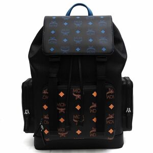 D05193 未使用品 MCM/バックパック リュックサック ブラック MMKBASX01 大容量 エムシーエム 