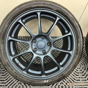 ４本セット RAYS レイズ ZE40 9J et45 18 114.3 メタリックブルー アドバン a048 265/35r18タイヤ付きの画像4