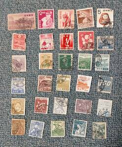 古い切手③　30枚　未使用、使用済み