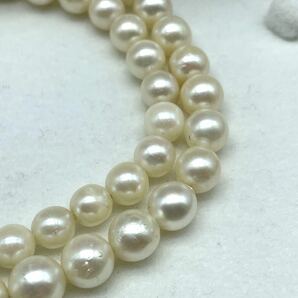 テリ良 本真珠 ネックレス 6.3-7.0mm パール ラウンド pearl necklace jewelry silverの画像5