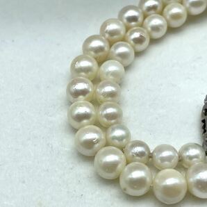 テリ良 本真珠 ネックレス 6.3-7.0mm パール ラウンド pearl necklace jewelry silverの画像3