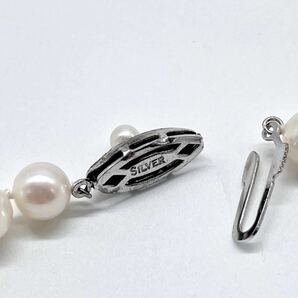 テリ強 アコヤ真珠 ネックレス 6.5-6.8mm アコヤパール ラウンド pearl necklace jewelry silverの画像7