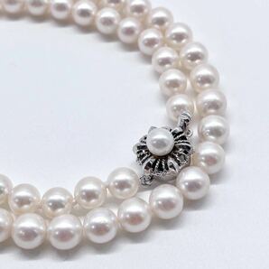 テリ最強 美品 アコヤ真珠 ネックレス 7.5-8.0mm アコヤパール ラウンド pearl necklace jewelry silverの画像1