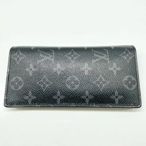 【美品】LOUIS VUITTON ルイヴィトン 長財布 ポルトフォイユ ブラザ モノグラム エクリプス 2つ折り財布 小銭入れ M61697の画像2