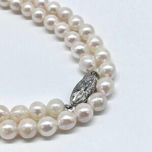 テリ良 本真珠 ネックレス 約40cm 6.0-6.3mm アコヤパール ラウンド pearl necklace jewelry silverの画像3