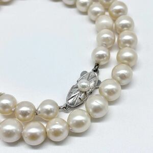 テリ強 本真珠 ネックレス 6.0-6.5mm パール セミラウンド pearl necklace jewelry silver
