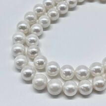 テリ強!! 極美品 アコヤ真珠 ネックレス 約41.5cm 7.5-8.0mm アコヤパール ラウンド pearl necklace jewelry silver_画像4