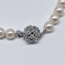 テリ最強!! 美品 アコヤ真珠 ネックレス アコヤパール ラウンド pearl necklace jewelry silver_画像6