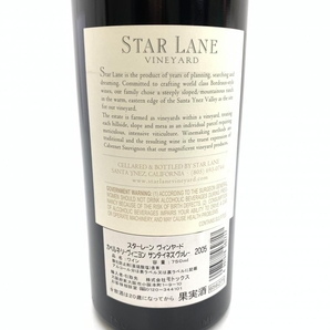 Star Lane Vineyard スターレーン・ヴィンヤード 2005年 カベルネ・ソーヴィニヨン サンタ・イネズ・ヴァレー 750ml 15.1% 赤 管理RT36643の画像6