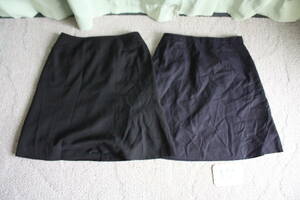 OL uniform * office work clothes Amatir navy blue skirt 17 number * beautiful shape black skirt XL