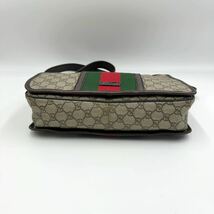 1円 GUCCI グッチ ショルダーバッグ メッセンジャーバッグ シェリーライン GGスプリーム PVC レザー メンズ 男女兼用 _画像5