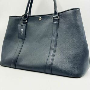 1円 【美品】 BARNEYS NEW YORK バーニーズニューヨーク トートバッグ ビジネスバッグ チャーム付き レザー メンズ 男女兼用の画像1