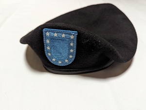 アメリカ軍 ミリタリーベレー帽 Mサイズ ブラック ウール100% ヴィンテージ