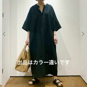 journal standard luxe 綿麻チェックスキッパーワンピース 