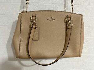 COACH Coach 2way beige handbag 