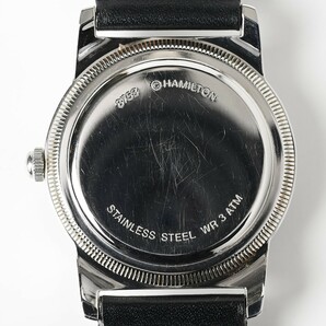 【稼働品】ハミルトン カーキ 腕時計 自動巻 デイト 黒文字盤 8753 ケース付 HAMILTON Khaki Automatic メンズ/紳士の画像2