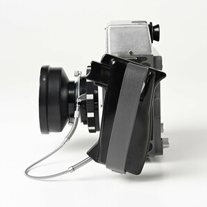 マミヤ 23 STANDARD SEIKOSHA MAMIYA SEKOR 90mm F3.5 レンズフィルター フード レザーケース付 中判 ストロボ フィルムカメラ 骨董の画像5