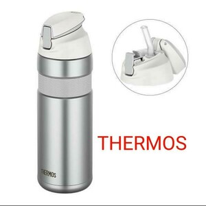 【新品】サーモス（THERMOS）真空断熱ストローボトル（自転車用設計）ホワイト