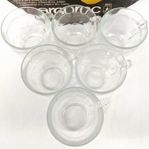 arcoroc・パンチボウル・ガラスボウル・フランス製・ガラスカップ6個付・No.240329-10・梱包サイズ80_画像4
