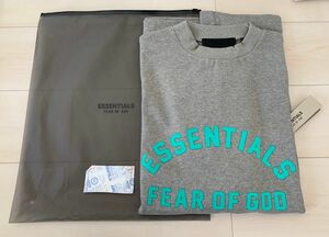 新品正規 FEAR OF GOD ESSENTIALS ダークヘザーグレー Tシャツ Mサイズ ベビーウエイト オーバーサイズ