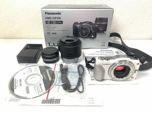 Panasonic パナソニック LUMIX DMC-GF5W デジタルカメラ ダブルレンズキット ホワイト シルバー 通電確認済み KD