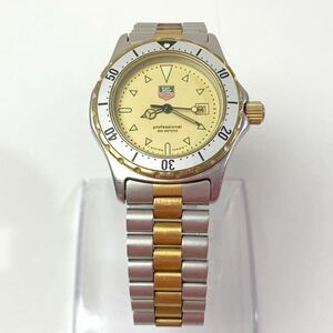 【不動品】TAG HEUER タグホイヤー 974.015 デイト プロフェッショナル レディース腕時計 クォーツ リューズ正常 IK